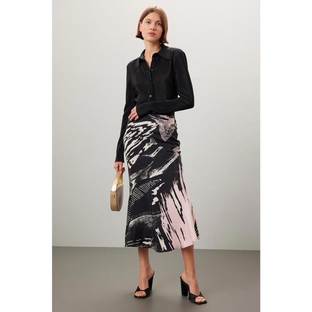 Untitled in Motion Multicolor Lelaki Midi Skirt Size XL with Hole